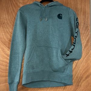 Blue green carhartt sweatshirt